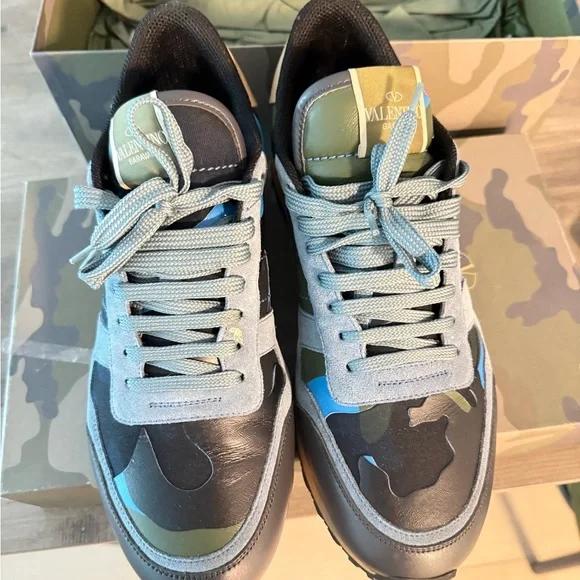 Valentino Garavani Black and Green Sneakers